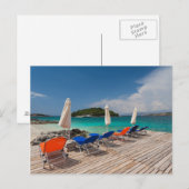 Albanische Riviera, Ksamil, Stadtstrand Postkarte (Vorne/Hinten)