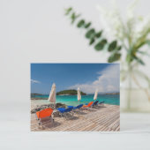 Albanische Riviera, Ksamil, Stadtstrand Postkarte (Stehend Vorderseite)