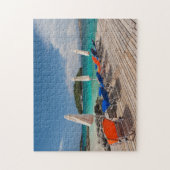 Albanische Riviera, Ksamil, Stadtstrand Puzzle (Vertikal)