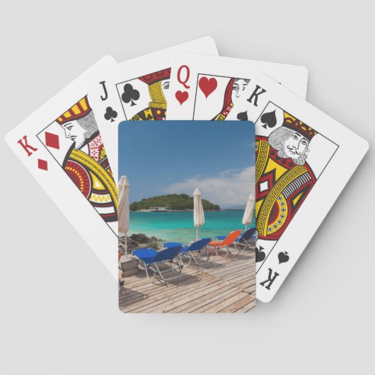 Albanische Riviera, Ksamil, Stadtstrand Spielkarten (Rückseite)