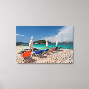 Albanische Riviera, Ksamil, Strandpromenade Leinwanddruck