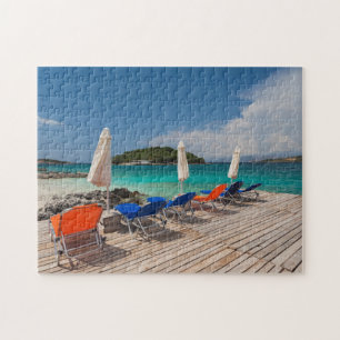 Albanische Riviera, Ksamil, Strandpromenade Puzzle