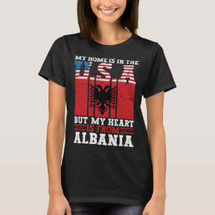 Albanische Roots Amerikanische Flagge Albanien Erb T-Shirt