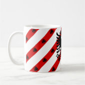 Albanische Streifenflagge Kaffeetasse (Links)