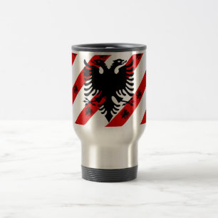 Albanische Streifenflagge Reisebecher