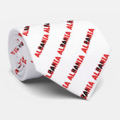 Albanische Textflagge Krawatte (Gerollt)