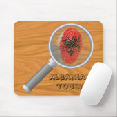 Albanische Touchfingerabdruckflagge Mousepad (Mit Mouse)