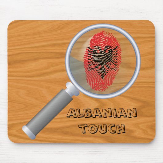Albanische Touchfingerabdruckflagge Mousepad (Vorne)