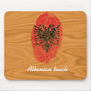 Albanische Touchfingerabdruckflagge Mousepad
