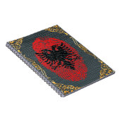 Albanische Touchfingerabdruckflagge Notizblock (Rechte Seite)
