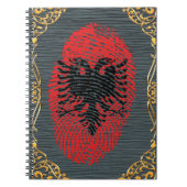 Albanische Touchfingerabdruckflagge Notizblock (Vorderseite)