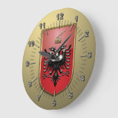 Albanische Wappen Große Wanduhr (Winkel)