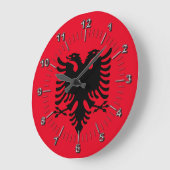 Albanische Wappen Große Wanduhr (Winkel)