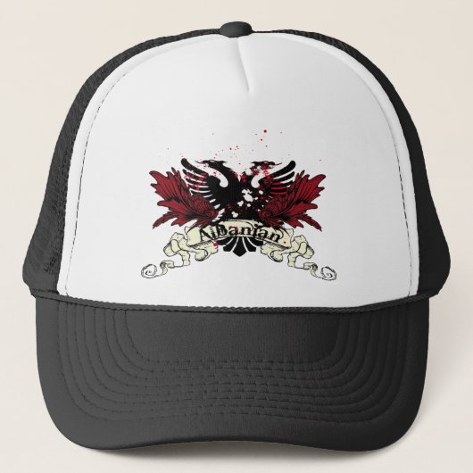 albanischer Adler Truckerkappe (Vorderseite)