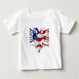 Albanischer Amerikaner Eagle Baby T-shirt