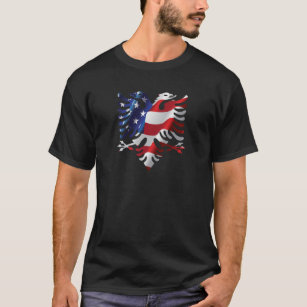 Albanischer Amerikaner Eagle T-Shirt