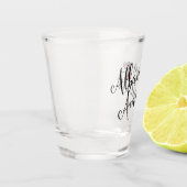 Albanischer Amerikaner Entwined Hearts Schnapsglas (Links)