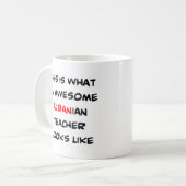 albanischer Lehrer, phantastisch Kaffeetasse (Vorderseite Links)