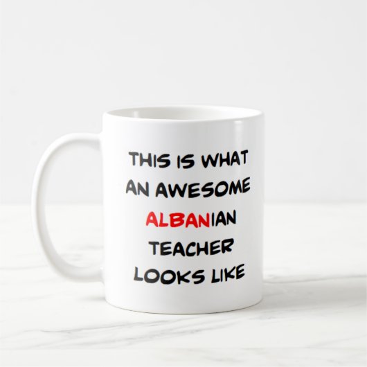 albanischer Lehrer, phantastisch Kaffeetasse (Links)