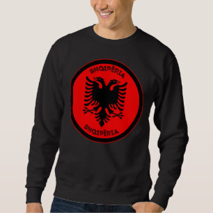 Albanischer Schwarzer Adler Kreisform Sweatshirt