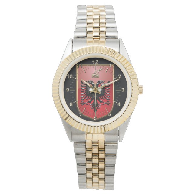 Albanischer Wappen Armbanduhr (Vorderseite)