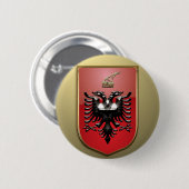 Albanischer Wappen Button (Vorne & Hinten)