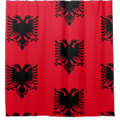 Albanischer Wappen Duschvorhang (Vorderseite)
