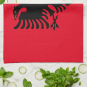 Albanischer Wappen Geschirrtuch (Gefaltet)