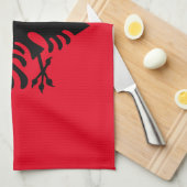 Albanischer Wappen Geschirrtuch (Viertel Falte)