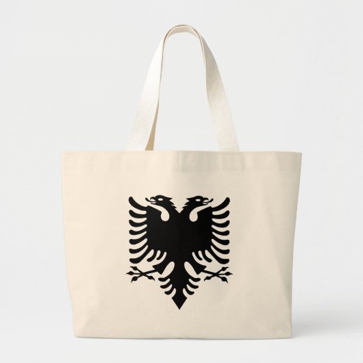 Albanischer Wappen Jumbo Stoffbeutel (Vorne)