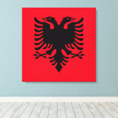 Albanischer Wappen Leinwanddruck (Insitu (Holzboden))
