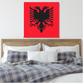 Albanischer Wappen Leinwanddruck (Insitu (Schlafzimmer))