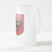 Albanischer Wappen Mattglas Bierglas (VorderseiteRechts)