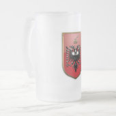Albanischer Wappen Mattglas Bierglas (Vorderseite Links)