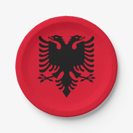 Albanischer Wappen Pappteller (Vorderseite)