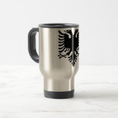 Albanischer Wappen Reisebecher (Vorderseite Links)