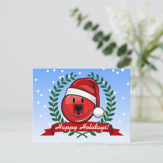 Albanischer Weihnachtsstil Feiertagspostkarte (Stehend Vorderseite)