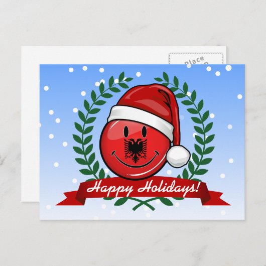 Albanischer Weihnachtsstil Feiertagspostkarte (Vorne/Hinten)
