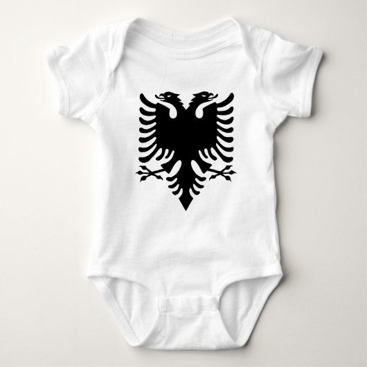 Albanisches Adler-Wappen Baby Strampler (Vorderseite)