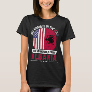 Albanisches amerikanisches Herz stammt aus Albanie T-Shirt