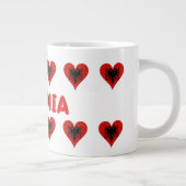 Albanisches Herz Jumbo-Tasse (Rechts)