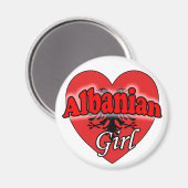 Albanisches Mädchen Magnet (Vorderseite/Rückseite)