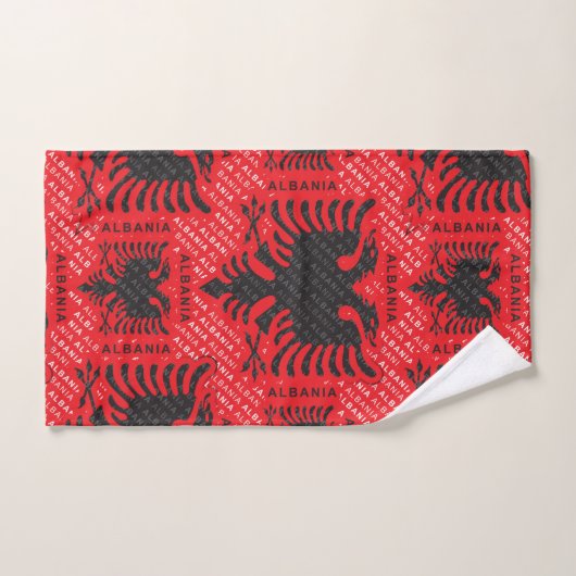 Albanisches Muster 2 Badhandtuch Set (Handtuch)