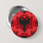 Albanisches Muster 2 Button (Vorne & Hinten)