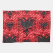 Albanisches Muster 2 Geschirrtuch (Horizontal)