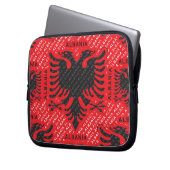 Albanisches Muster 2 Laptopschutzhülle (Vorderseite Links)