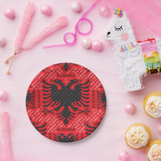 Albanisches Muster 2 Pappteller (Party)