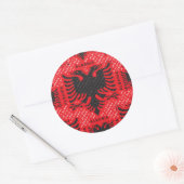 Albanisches Muster 2 Runder Aufkleber (Umschlag)