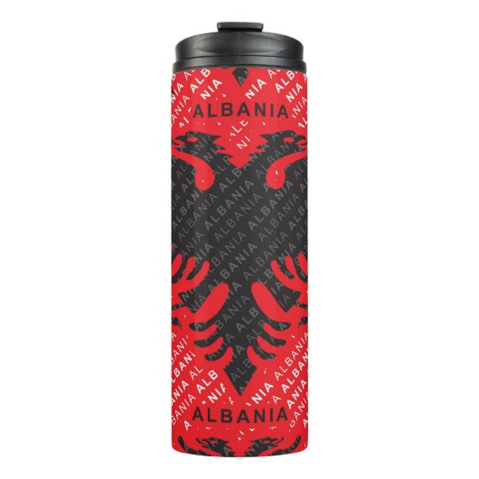 Albanisches Muster 2 Thermosbecher (Vorderseite)
