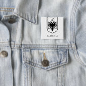 Albanisches Nationalwappen Heritage Tinte Button (Beispiel)